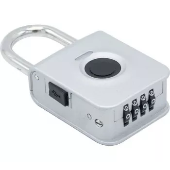 EXERTIS CONNECT pirksta nospiedumu piekaramā atslēga ar 4 ciparu kodu - cinka sakausējums, IP65, uzlādējama (594500)