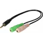 Exertis Connect CTIA austiņu adapteris - 3,5 mm TRRS uz diviem TRS (austiņu/mikrofona sadalītājs) 721135