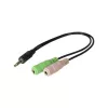 Exertis Connect CTIA austiņu adapteris - 3,5 mm TRRS uz diviem TRS (austiņu/mikrofona sadalītājs) 721135