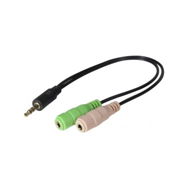 Exertis Connect CTIA austiņu adapteris - 3,5 mm TRRS uz diviem TRS (austiņu/mikrofona sadalītājs) 721135