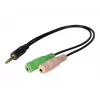 Exertis Connect CTIA austiņu adapteris - 3,5 mm TRRS uz diviem TRS (austiņu/mikrofona sadalītājs) 721135