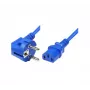 Exertis Connect tīkla barošanas kabelis, leņķveida Schuko kontaktdakša uz IEC C13 savienotāju, zils, 5,0 m (808017)