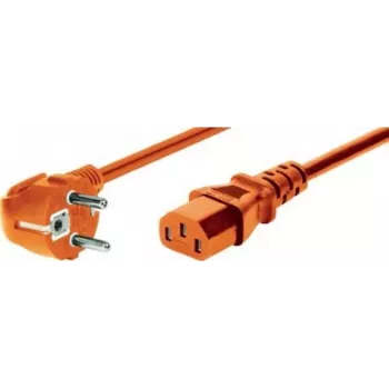 EXERTIS CONNECT barošanas kabelis, leņķveida Schuko kontaktdakša uz IEC C13 ligzdu, oranžs, 0,6 m (808071)