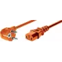 EXERTIS CONNECT barošanas kabelis, leņķveida Schuko kontaktdakša uz IEC C13 ligzdu, oranžs, 0,6 m (808071)