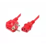 Exertis Connect leņķa Schuko uz IEC C13 barošanas kabelis, sarkans, 5 m 808029