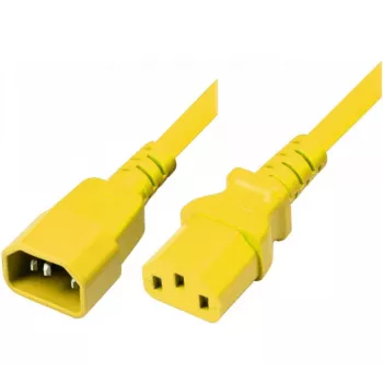 Exertis Connect IEC barošanas kabelis C14 uz C13 dzeltens 1,8 m 808045