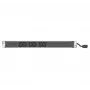 EXERTIS CONNECT 19 inch 1U 6 kontaktligzdu C13 PDU, alumīnija korpuss, 2,5 m Schuko kabelis, RAL 9005 melns (808900)