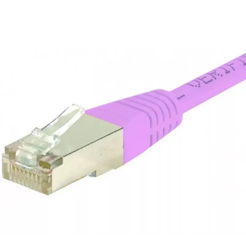 Exertis Connect 854484 Cat.6 S/FTP PiMF savienojuma kabelis, 5 m, rozā, ar slaidu lieces aizsardzību