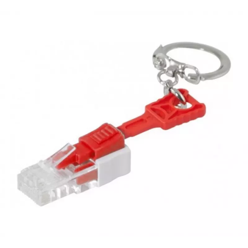 EXERTIS CONNECT RJ45 portu slēdzenes (10 gab., zilas) ar atslēgu – bloķē nesankcionētu piekļuvi tīklam 848943
