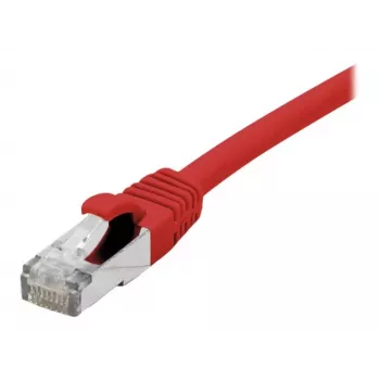 EXERTIS CONNECT Cat. 6A S/FTP tīkla kabelis, TPE, bez halogēniem, GRS sertificēts, sarkans, 0,5 m 854520