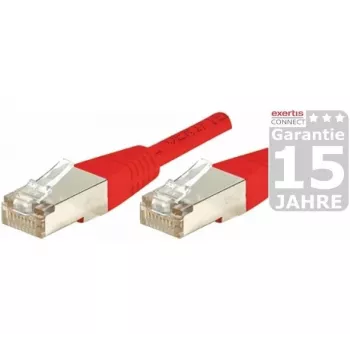 EXERTIS CONNECT Cat5e F/UTP komutācijas kabelis, RJ45, sarkans, 0,3 m 857050