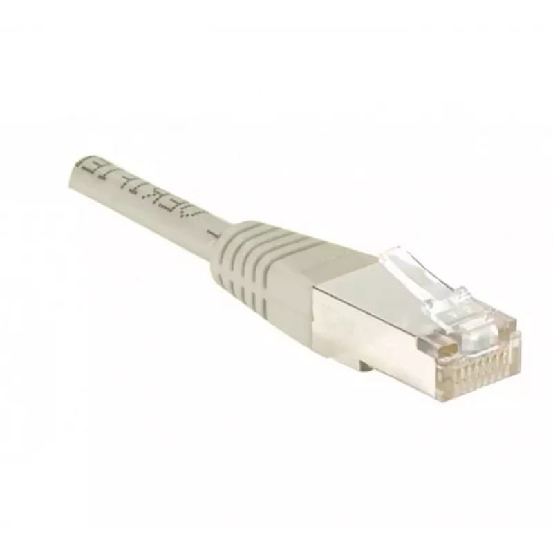 EXERTIS CONNECT Cat5e F/UTP komutācijas kabelis, pelēks, 0,15 m, ar slaidu aizsarguzmavu 857800