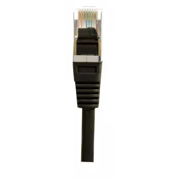 EXERTIS CONNECT Cat.6 S/FTP PiMF tīkla kabelis, melns, 0,7 m, slaids Snagless 856843