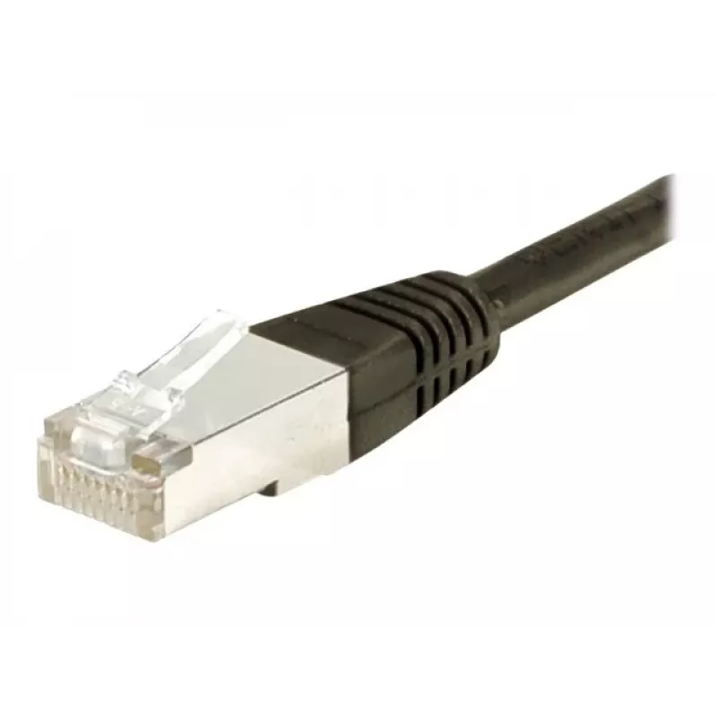 EXERTIS CONNECT Cat.6 S/FTP PiMF tīkla kabelis, melns, 0,7 m, slaids Snagless 856843
