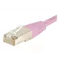 Exertis Connect 854479 Cat.6 S/FTP PiMF savienojuma kabelis, 0,7 m, rozā, ar slim bend protection