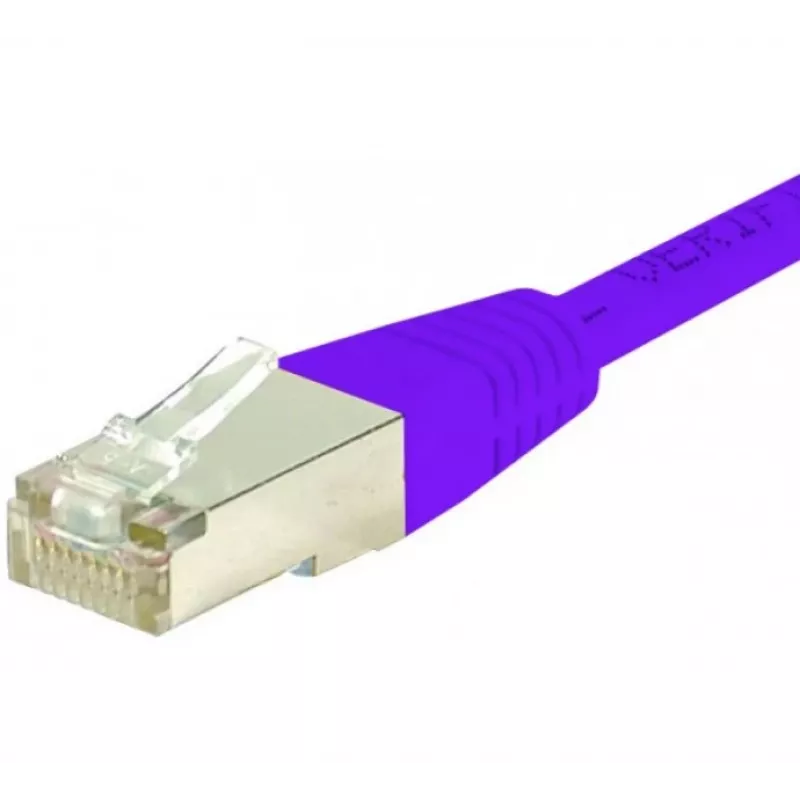 EXERTIS CONNECT S/FTP Cat.6 komutācijas kabelis, PiMF, violets, 1,5 m, slaidais Snagless 854455