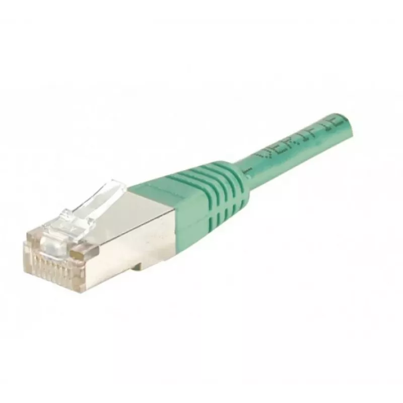 EXERTIS CONNECT Cat.5e F/UTP komutācijas kabelis, zaļš, 0,3 m, RJ45, Slim Snagless 857070
