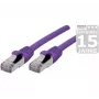 EXERTIS CONNECT Cat 6a SFTP tīkla kabelis RJ45 uz RJ45, 1,5m, violets, bez halogēniem 858517