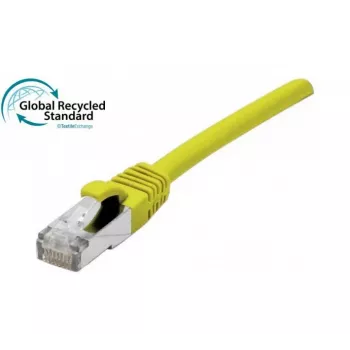 EXERTIS CONNECT RJ45 tīkla kabelis Cat. 6, F/UTP, GRS sertificēts, dzeltens, 1,0 m (854639)