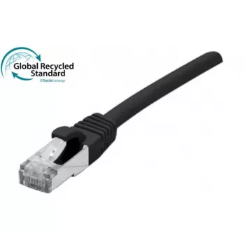 EXERTIS CONNECT RJ45 tīkla kabelis Cat. 6, F/UTP, GRS sertificēts, melns, 10,0 m 854653