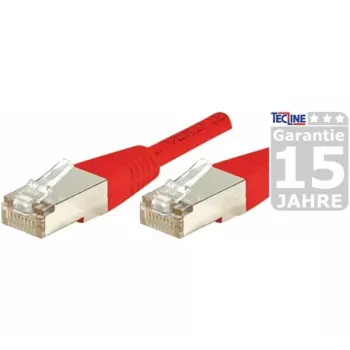 EXERTIS CONNECT Cat.6a F/UTP tīkla kabelis, sarkans, 0,15m, 10 Gbps, slaids snagless aizsargs 859530