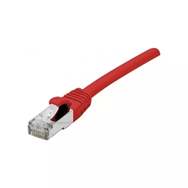 EXERTIS CONNECT Cat 6A S/FTP tīkla kabelis, sarkans, 0,3 m, ar slaidu aizsarguzmavu 858466