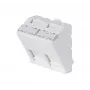EXERTIS CONNECT 45x45mm kontaktligzdas ieliktnis 2 Keystone moduļiem, 30°, signālbalts RAL 9003 911711