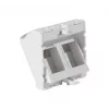 EXERTIS CONNECT 45x45mm kontaktligzdas ieliktnis 2 Keystone moduļiem, 30°, signālbalts RAL 9003 911711