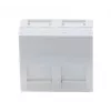 EXERTIS CONNECT 45x45mm kontaktligzdas ieliktnis 2 Keystone moduļiem, 30°, signālbalts RAL 9003 911711