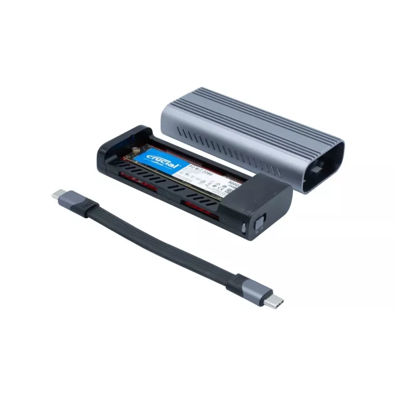 EXERTIS CONNECT M.2 SSD korpuss, USB4/Thunderbolt 4 40Gbps Type-C, M.2 NVMe/PCIe SSD 924640