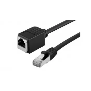 EXERTIS CONNECT Cat.6A S/FTP tīkla kabeļa pagarinājums, LSZH, Snagless, melns, 10 m 858759
