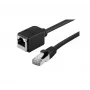 EXERTIS CONNECT Cat.6A S/FTP tīkla kabeļa pagarinājums, LSZH, Snagless, melns, 10 m 858759