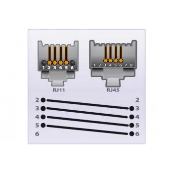 EXERTIS CONNECT telefona kabelis, melns, 2,0 m (EXC911735)