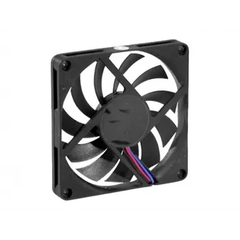 Exertis Connect 80 mm korpusa ventilators - slīdošais gultnis, 3-pin, melns 910191