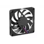 Exertis Connect 80 mm korpusa ventilators - slīdošais gultnis, 3-pin, melns 910191