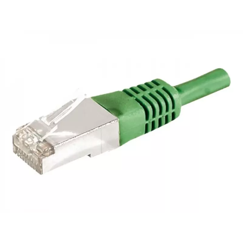 EXERTIS CONNECT 859553 Cat.6a F/UTP savienojuma kabelis, 7,5 m, zaļš, 10 Gbps, slim boot