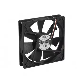 EXERTIS CONNECT 120mm ventilatora korpusa dzesētājs ar slīdošo gultni, 1200 RPM, 44,7 CFM, 23 dBA, 3-pinu savienotājs ar Molex adapteri 910180