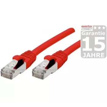 Exertis Connect Dexlan CAT 6a SFTP tīkla kabelis, RJ-45 tēviņš uz RJ-45 tēviņš, 20 m, bez halogēniem, formēti, nesapīšas, sarkans 858476
