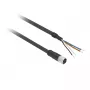 TMSS GERMANY Telemechanique Sensors M12 savienotājs taisns PUR kabelis 5m 4 kontaktu XZCP1141L5