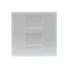 EXERTIS CONNECT Dexlan priekšpaneļa ieliktnis 45 x 45 mm 1 Keystone modulim, signālbalts RAL 9003 (911722)