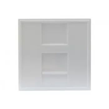 EXERTIS CONNECT Dexlan priekšpaneļa ieliktnis 45 x 45 mm 1 Keystone modulim, signālbalts RAL 9003 (911722)