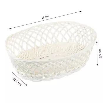 KESPER Taisnstūra uzglabāšanas grozs balts 31x23,5x8,5 cm