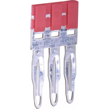 ETI ESC-PTP4/03/R šķērssavienojuma džemperu josla, 3 polu, sarkana, ESC-CBC.4 un ESC-CBC.4B spaiļu blokiem 003903029