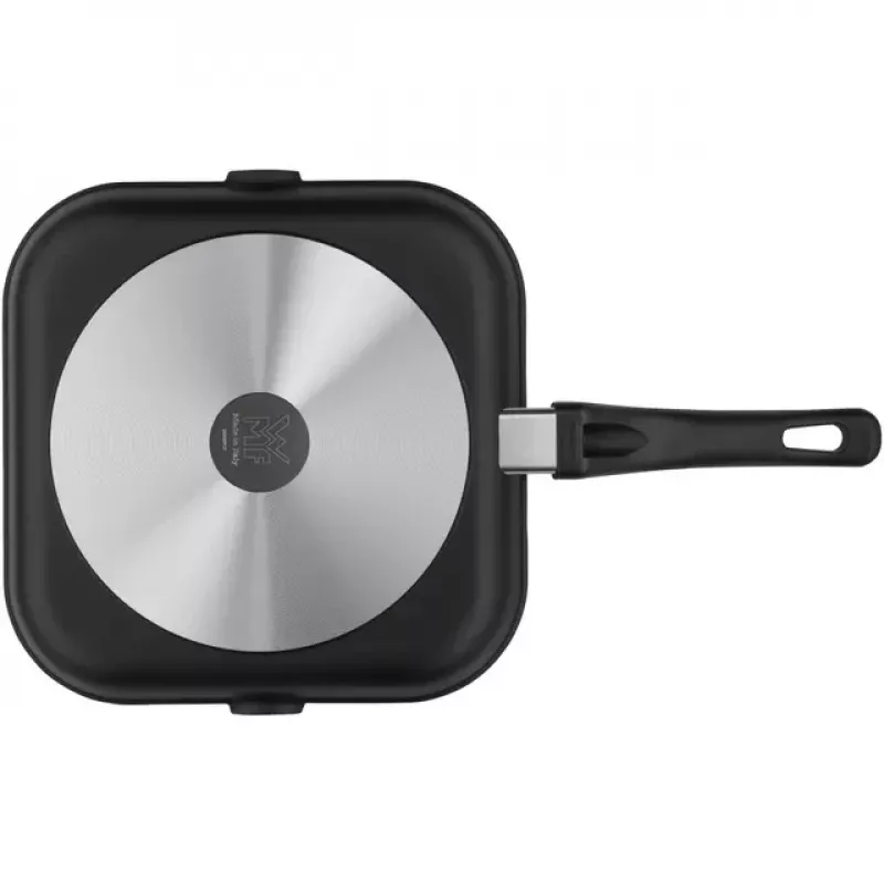 WMF Devil grila panna 27x27 cm, kvadrātveida, PermaDur nepiedegošais pārklājums, TransTherm universālais pamats, Cromargan rokturis
