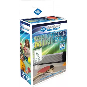 DONIC SCHILDKRÖT mini galda tenisa komplekts - 2 FSC raketes (140 x 90 mm), bumbiņa, tīkls 788460