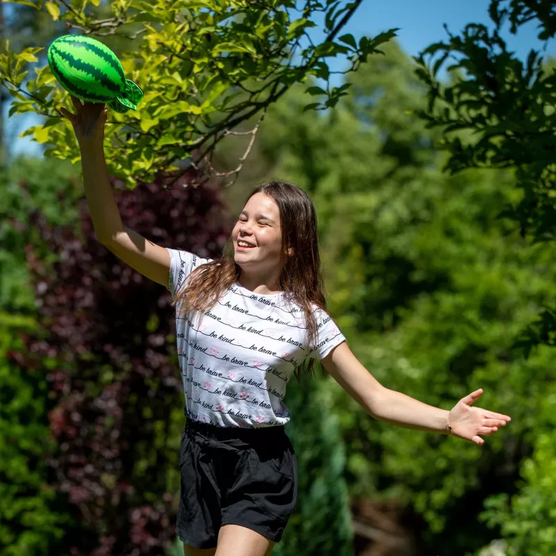 SCHILDKROT Splash Ball Watermelon ūdens bumba, zaļa, 250 mm diametrs, satverama virsma, 1 gab. (970292)