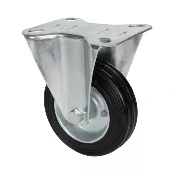 Wagner design yourself Nefiksēts ritenis RO 8104, 100 mm ritenis, sudraba korpuss, melns PP ritenis, 100 kg slodze 4810401