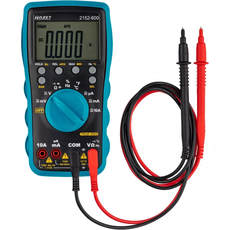 HAZET 2152-600 digitālais rokas multimetrs CAT III 600 V, 2000 counts