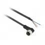 TMSS GERMANY Telemechanique Sensors M12 savienotāja kabelis ar 4 kontaktiem, 5m PUR, melns, taisns, IP67/IP65/IP69K, 4A, 250V AC/DC, OsiSense XZ sērija - XZCP0666L5