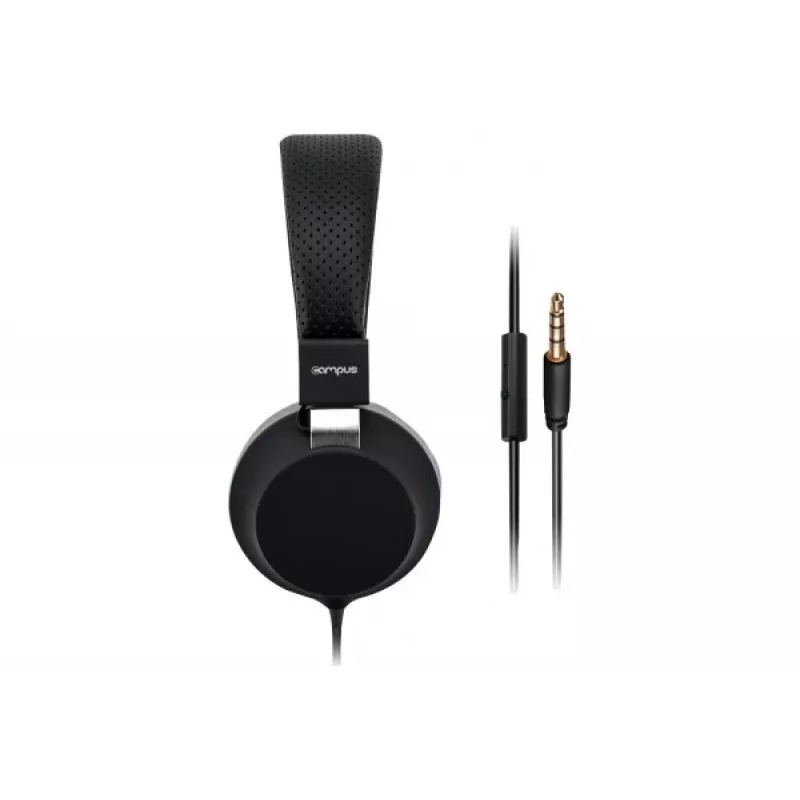 EXERTIS CONNECT Campus BE COLOR stereo austiņas ar 3,5 mm jack spraudni, melnas/pelēkas (059963)